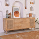 Buffet bas WOODSY - Chêne miel & cannage - 180 cm