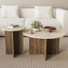 Duo de tables basses GEMELLA - 70 & 40 cm - 2 finitions au choix