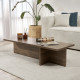 Table basse TIMEO - 120 cm - Noyer