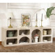 Meuble TV ALVARO - 160 cm - Travertin & Sable