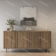 Buffet RIVELLA - Noyer cannelé - 180 cm