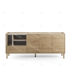 Buffet LUMIO - Chêne & Crème - 180 cm