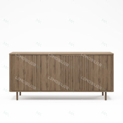 Buffet RIVELLA - Noyer cannelé - 180 cm