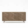 Buffet RIVELLA - Noyer cannelé - 180 cm