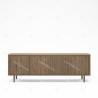 Meuble TV RIVELLA - Noyer cannelé - 180 cm