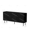 Buffet ORBEA - Noir à façade chevrons - 165 cm