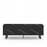 Meuble TV TATAOUI - Full Black à façades sculptées - 161 cm