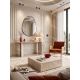 Table basse CUBRA - 90 cm - Façon travertin