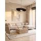 Table basse CUBRA - 90 cm - Façon travertin