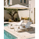 Bain de soleil MYKONOS - Alumium Blanc & Textilène Blanc