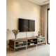 Meuble TV TOKYO xL - Noyer & Inox