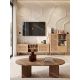 Buffet haut WOODSY - Chêne miel & cannage - 90 cm