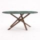 Table à manger ovale RIFLESSI Marble Edition - 180 cm - Marbre vert Guatemala