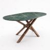 Table à manger ovale RIFLESSI Marble Edition - 180 cm - 5 finitions au choix