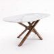 Table à manger ovale RIFLESSI Marble Edition - 180 cm - Marbre vert Guatemala