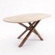Table à manger ovale RIFLESSI Marble Edition - 180 cm - Marbre vert Guatemala