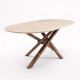 Table à manger ovale RIFLESSI Marble Edition - 180 cm - Marbre vert Guatemala