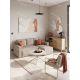 Table basse RIVIANO - Travertine & Cream - 80 cm