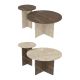 Duo de tables basses GEMELLA - 70 & 40 cm - 2 finitions au choix