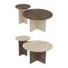 Duo de tables basses GEMELLA - 70 & 40 cm - 2 finitions au choix