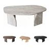 Table basse organique ROVENA - 100 cm - 4 finitions au choix