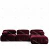 Salon modulaire LEONDA - Velours BURGUNDY