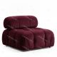 Salon modulaire LEONDA - Velours BURGUNDY