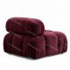 Salon modulaire LEONDA - Velours BURGUNDY