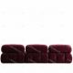 Salon modulaire LEONDA - Velours BURGUNDY