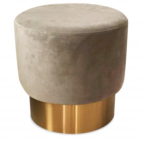 Tabouret YOAN Velours - Taupe
