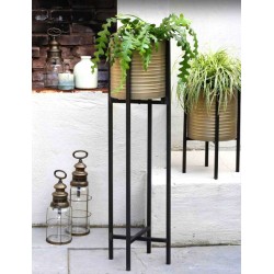 SUPPORT PLANTES KISAC - ZINC Doré & Aluminium - L