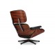 Lounge chair & Ottoman Palissandre précieux / Cuir noir