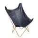 Fauteuil BUTTERFLY - Suedine bleue navy