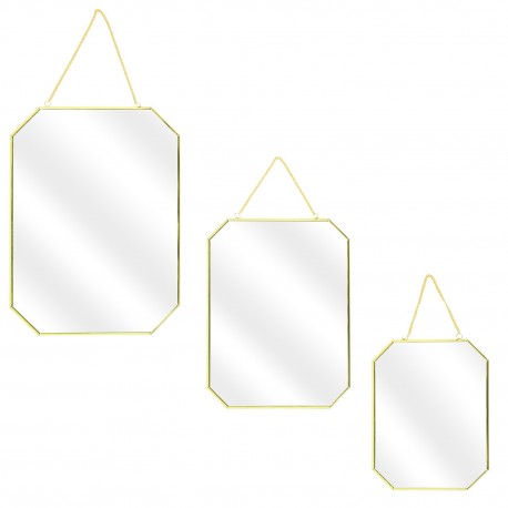 Trio de miroirs ANGULUS - Gold