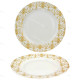 Set de 6 Assiettes porcelaine White & Gold ART DECO - 26,5 cm - 3 motifs au choix
