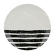 Set de 6 Assiettes porcelaine Black & White - 20,5 cm - 3 motifs au choix