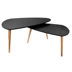 Duo de tables GALET - All Black