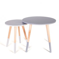 Duo de tables AZA - Graph Gray & White
