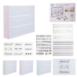 Boîte d'affichage lumineuse 30x22 cm - 3 coloris pastel