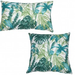 Coussin GREEN TROPICS - Format Boudin ou Square 