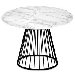 Table à manger RING Façon marbre - Black Edition