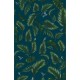 Papier Peint JUNGLE - Bleu royal - 10m x 53 cm