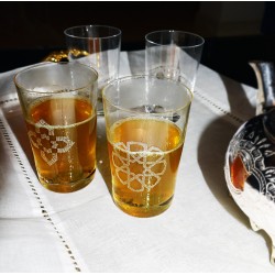 Coffret de 6 verres à thé en Cristal CHAY - Motif au choix