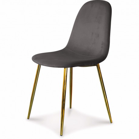 Chaise BAYAN - Antharacite & Gold