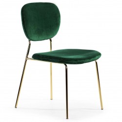 Chaise DELICIA Velvet & Gold - Emeraude