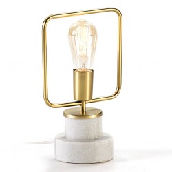 Lampe à poser DIZZY - White marble & Gold