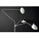 Lampadaire 3 bras pivotants SERGE - White & Gold