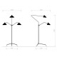 Lampadaire 3 bras pivotants SERGE - White & Gold