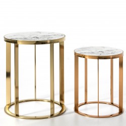 Duo de tables AZRA - Marble & Gold