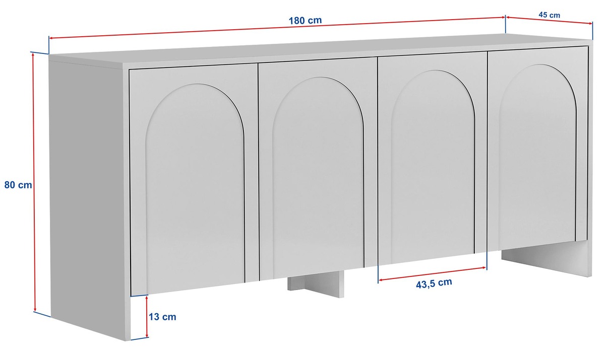 Dimensions Buffet bas NOVARA - 180 cm